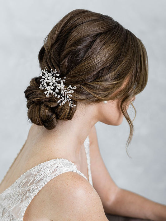 HB2146 Bridal Headpiece With Pearls RhinestonesCBB Market