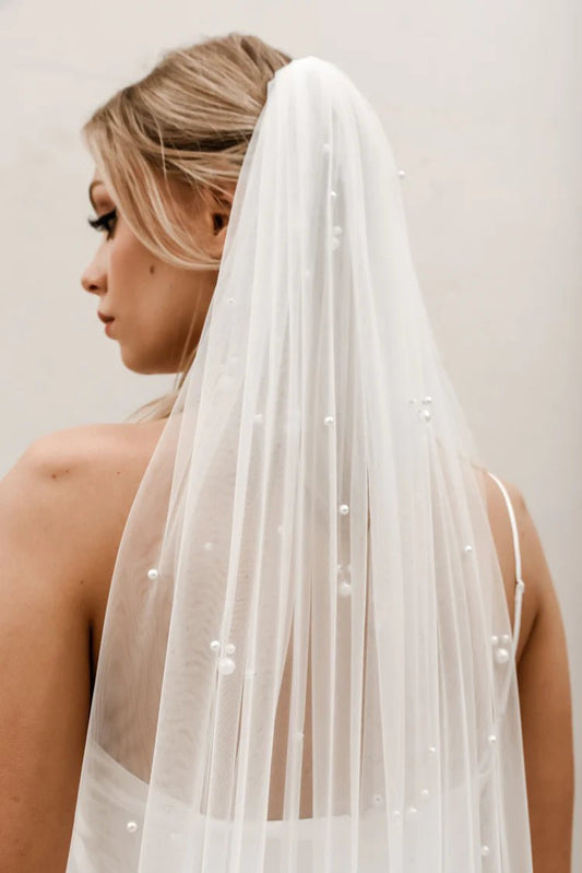 VO10 Cluster Pearl Wedding VeilCBB Market