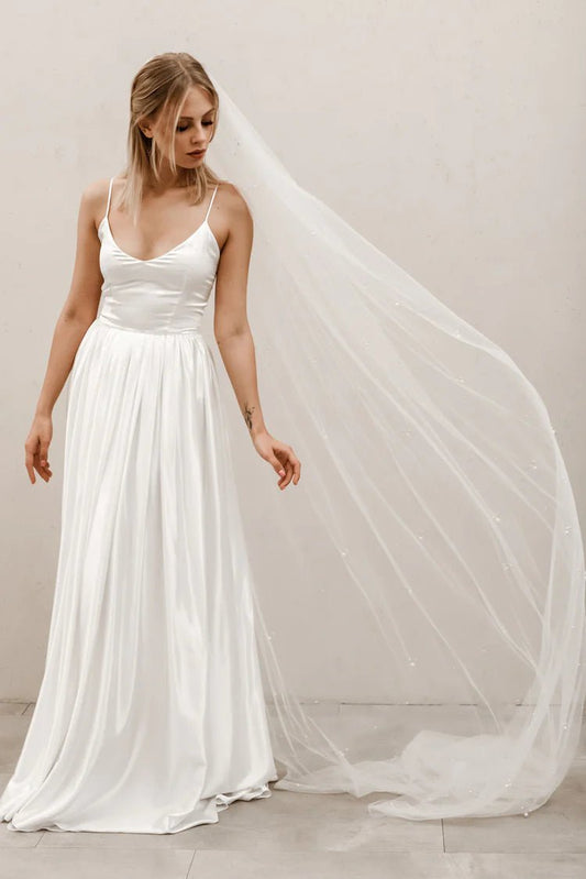VO10 Cluster Pearl Wedding VeilCBB Market